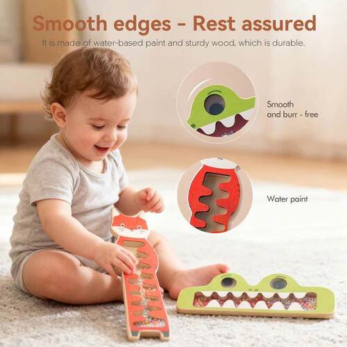 Baby Music Toy Rainbow Sand Timer Rain Sound Simulator Rattl