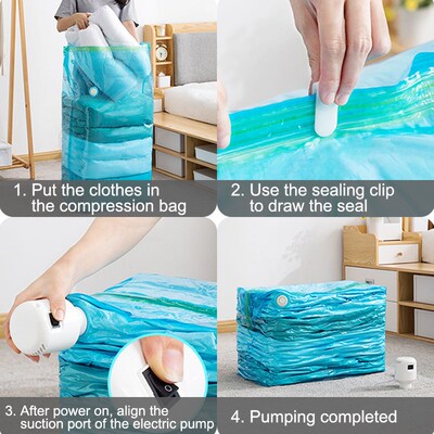 55W Powerful Vacuum Pump Traveling Clothes Storage Bag Elect