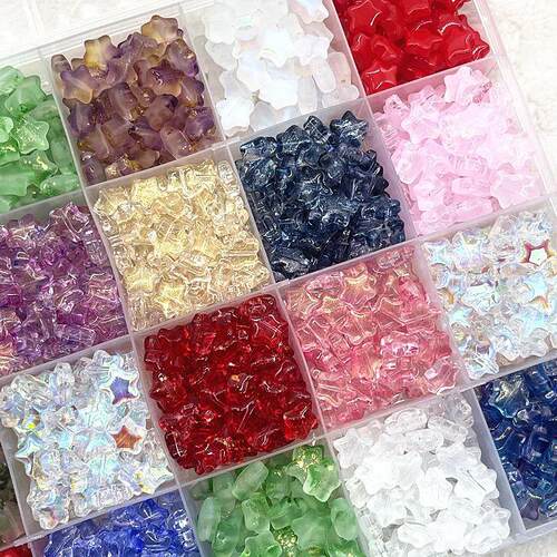 New 30pcs 8mm AB Color Five-pointed Star Beads Czech Glass L