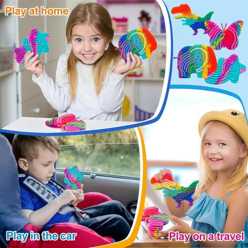 Cartoon Sensory Activity Ball with 11 Rods Silicone Fidget T