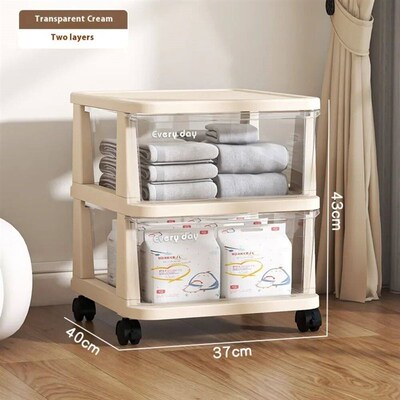 Transparent Drawer-Type Storage Trolley Multi-Layer Drawer-T