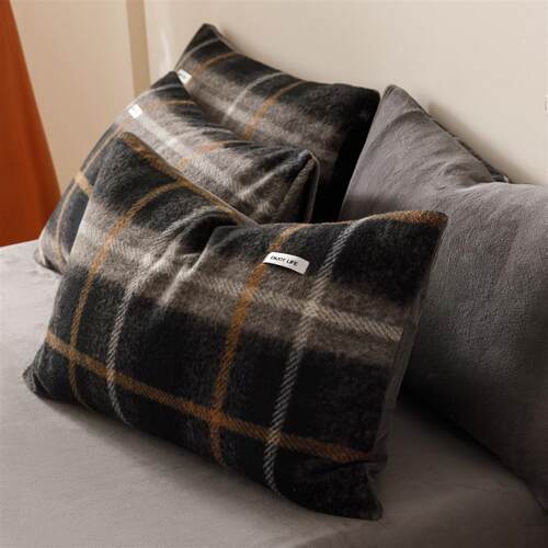 warm retro imitation cashmere bed sheet set bedcover coral