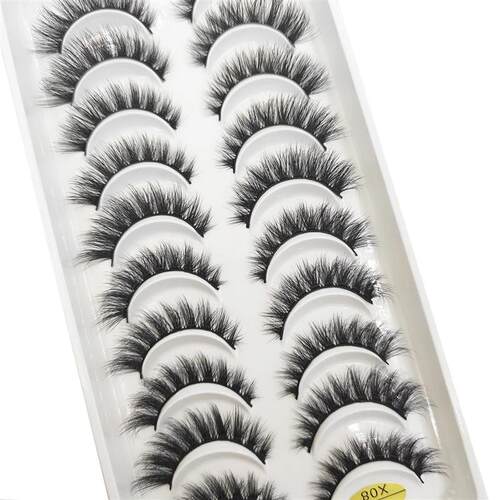 20 Style 10 Pairs Natural 3d Mink Lashes Soft False Eyelashe