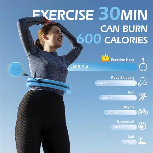 Weighted Hula Circle with 26 Links Exercise Workout Fitness