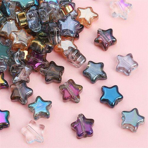 20PC/lot 8mm AB Color Star Beads Czech Glass Loose Spacer Be