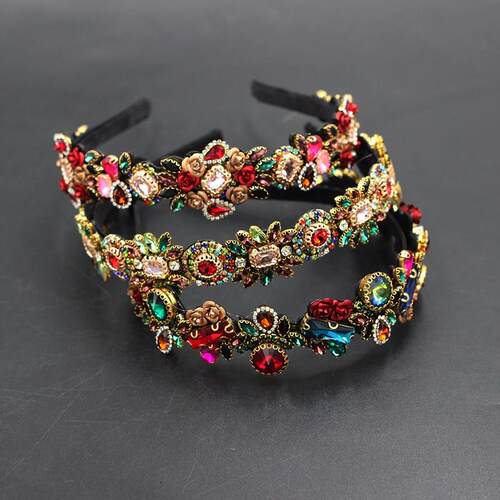 New Fashion Temperament Personality flower metal rose inlaid