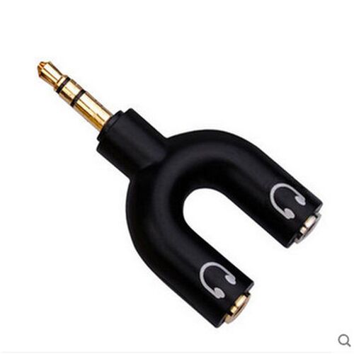 Y Dual Audio Splitter Cable Adapter Convenient Audio Line 1