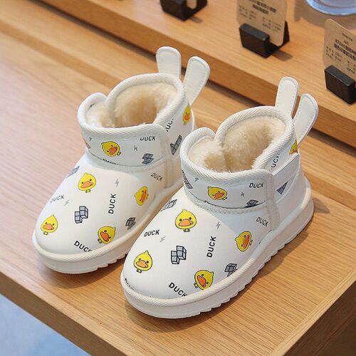 2025 Girls Short Boots Anti-slip Plus Velvet Childrens Snow