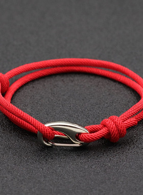 New Adjustable 3mm Thin Cord Bracelet Homme Double Layer