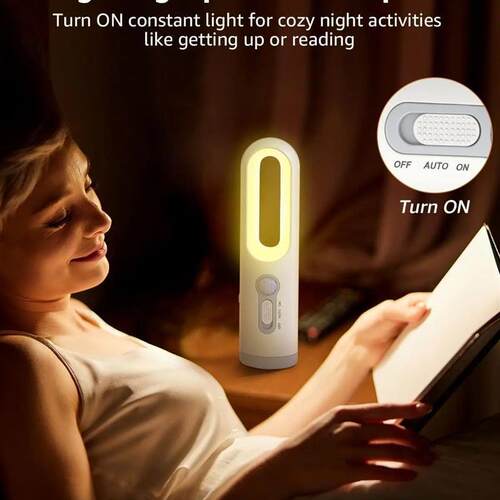 LED Motion Sensor Night Light 2 in 1 Portable Flashlight wit