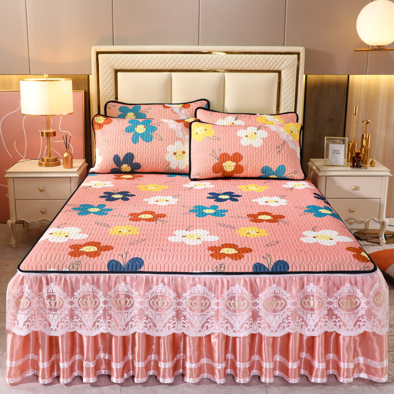 高档乳胶凉席床裙三件脱卸冰丝席床罩可机洗夏季空调屋软席,床上用品,乳胶席,淘宝优惠券,粉丝福利购,淘宝优惠卷