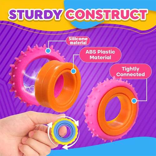1/3/6/12PCS Fidget Rings Sensory Toys Spinner for Kids Anxie