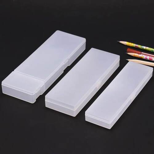 Simple Transparent Pencil Case Frosted Plastic Pencil Pens S