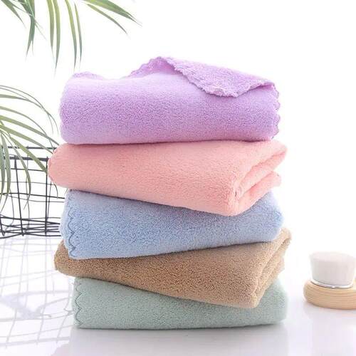 2pcs Adult Coral Wool Bath Towel Set High Absorption Soft Co