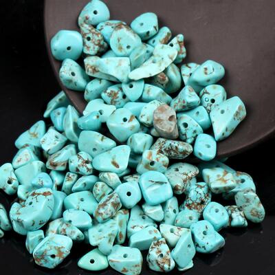 16 Inches Natural Blue Turquoises Gravel Stone Chips Irregul