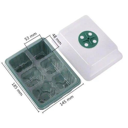 6 Cells Breathable Germination Box Garden Mini Greenhouse