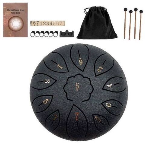Mini 6 Inch Steel Tongue Drum and Carrying Bag 2 Pair