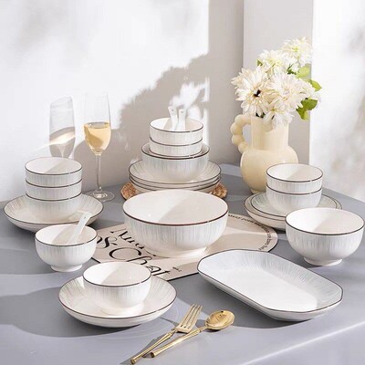 Tableware Set High Beauty Rice Bowl Plate Combination Simple