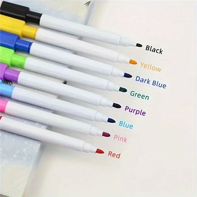 8 Colors Dry Erase Pen with Magnetic Markers for Office Whit图片