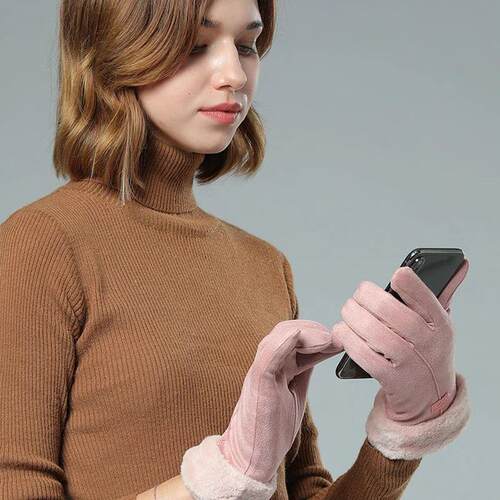 New Fashion Gloves Autumn Winter Cute Furry Warm Mitts Full