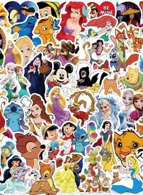 10/50/100pcs  Mix Cartoon Micky Princess ers Graffiti Decals