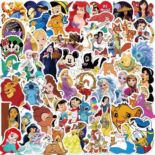 10/50/100pcs  Mix Cartoon Micky Princess ers Graffiti Decals