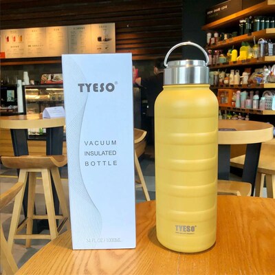 Tyeso Water Bottle 1000ml 750ml 360ml Double Stainless Steel