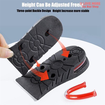 Height Increase Insoles for Men Women Elevator Shoes Cushion