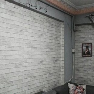 Grey White Brick Pattern Wallpaper For Walls Roll 3D Living