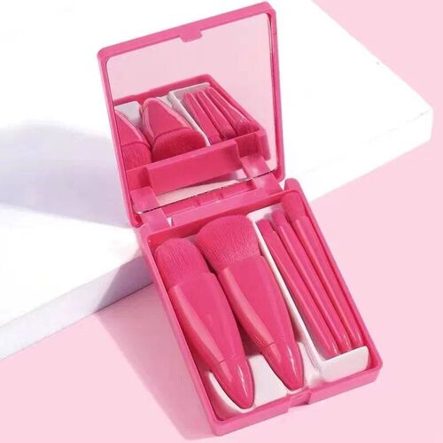 Makeup Brush Set Portable Model With Mirror Multifunctional
