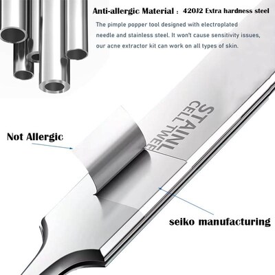 Blackhead Remover Tools Pimple Popper Tool Kit Acne