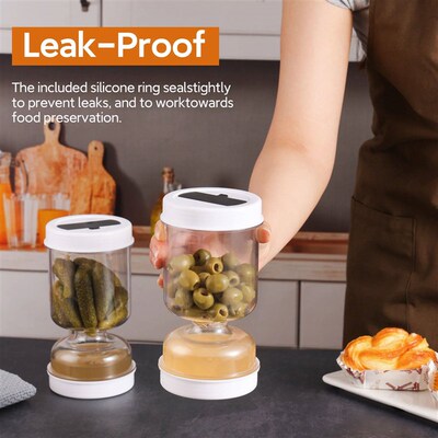 Pickles Jar With Forks Dry and Wet Dispenser Pickle and Oliv