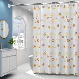 The bathroom shower curtain checkered PEVA Environmental