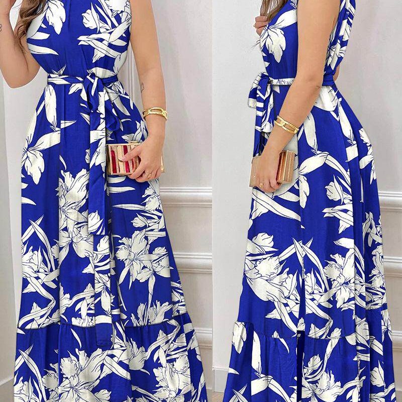 Elegant Womens Dresses Flower Yk  Summer Fashion Round图片
