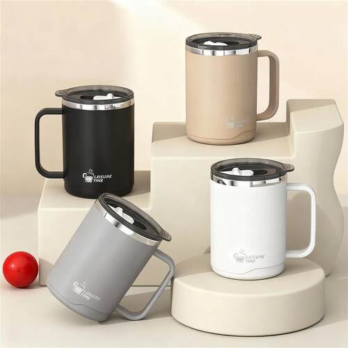 304 Stainless Steel Coffee Mug Portable Double-Layer Insulat