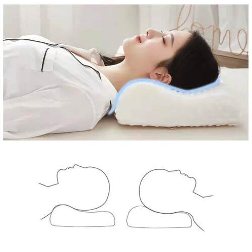1pc Sleeping  Memory Pillow Cervical Massage Pillows Natural