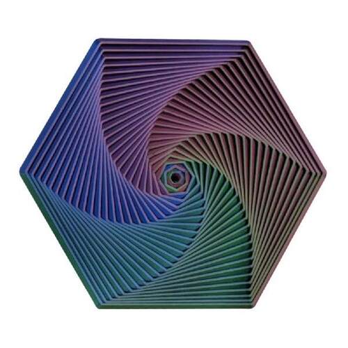 2pcs 3D Printed Fractal Fidget Hexagon Sensory Toy for