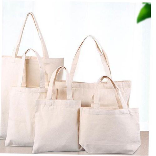1X Canvas Eco Natural Plain Cotton Shopper Shoulder Tote Bag