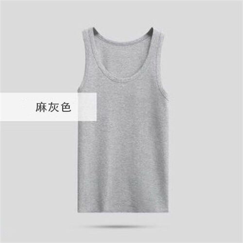 Mens Thin Round Neck Cotton Vest Tight Base Slim Fit Gymnast