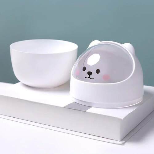 Ins Trash Can Organizer Ins Desktop with Lid Kawaii Cute Bea