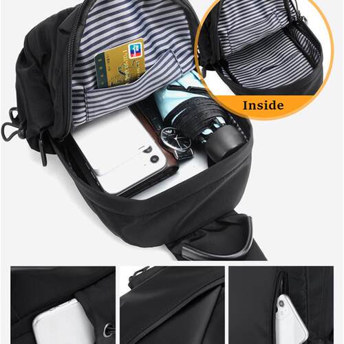 Travel Shoulder Chest Sling Bag Anti-Theft Waterproof Backpa