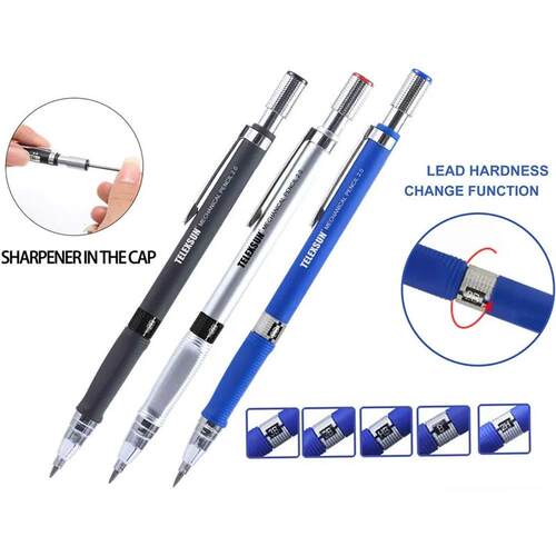 2.0 mm Mechanical Pencils Set 2B Automatic Student Pencils C