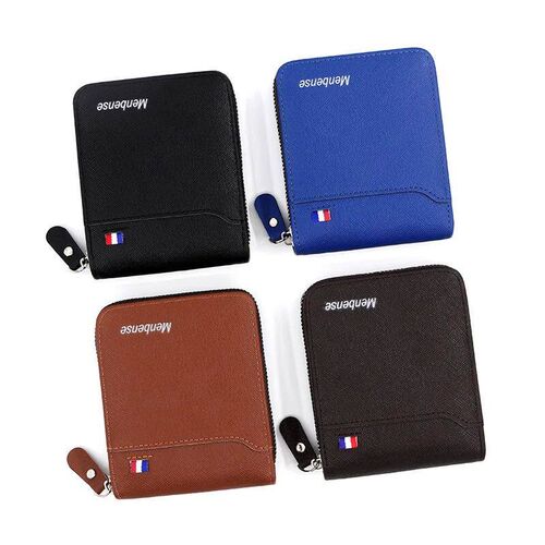 New Mens Wallet Short Korean Style Mens Zipper Bag Coin Po