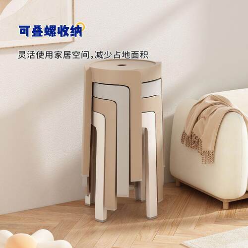 Plastic stools, for household use, stackable