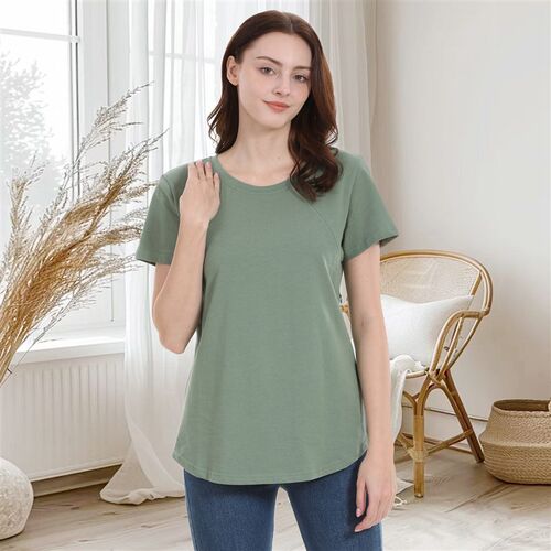 Pregnant Women Top Breastfeeding Clothes Wear Loose Short-sl