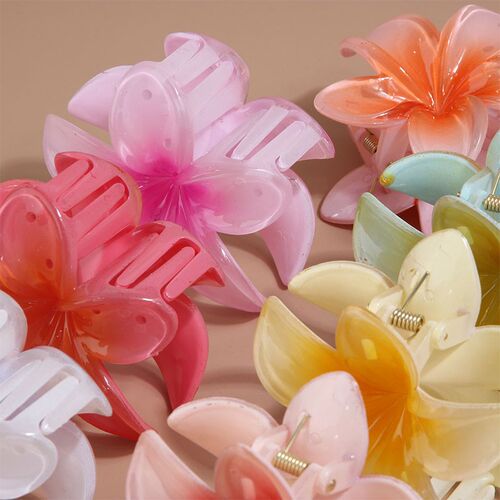 Women Flower Hair Clips Bohemia Petal Shape Hair Barrette Ac