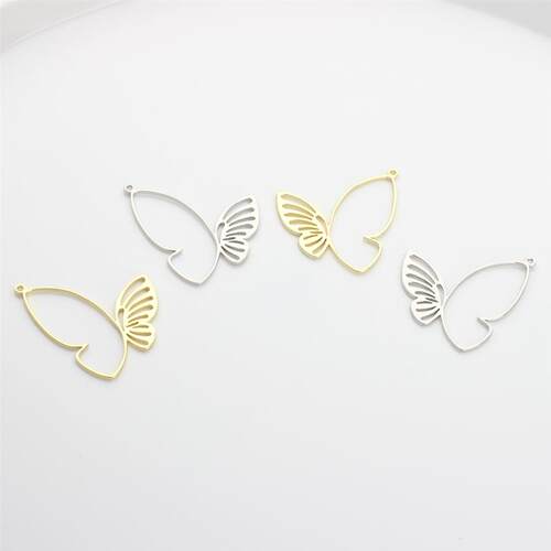 Zinc Alloy Charms   Hollow Butterfly Charms 10pcs/lot For DI