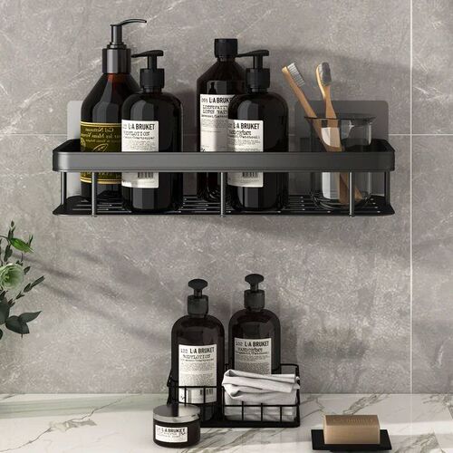 Bathroom No-Nail Shelf Shower Corner Shelf Aluminum Shampoo