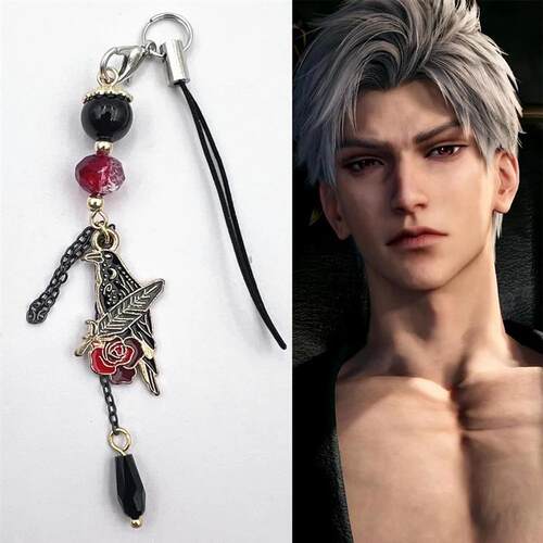Game Love and Deepspace Sylus Cosplay Keychain Alloy Keyring