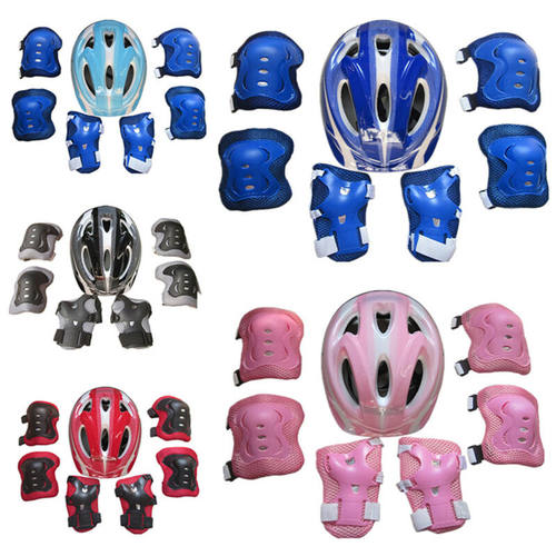 7Pcs/set Kids Boy Girl Safety Helmet Knee Elbow Pad Sets
